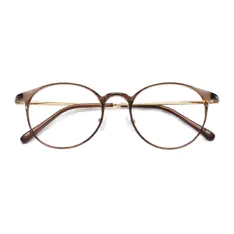 Round Transparent Brown Eyeglasses