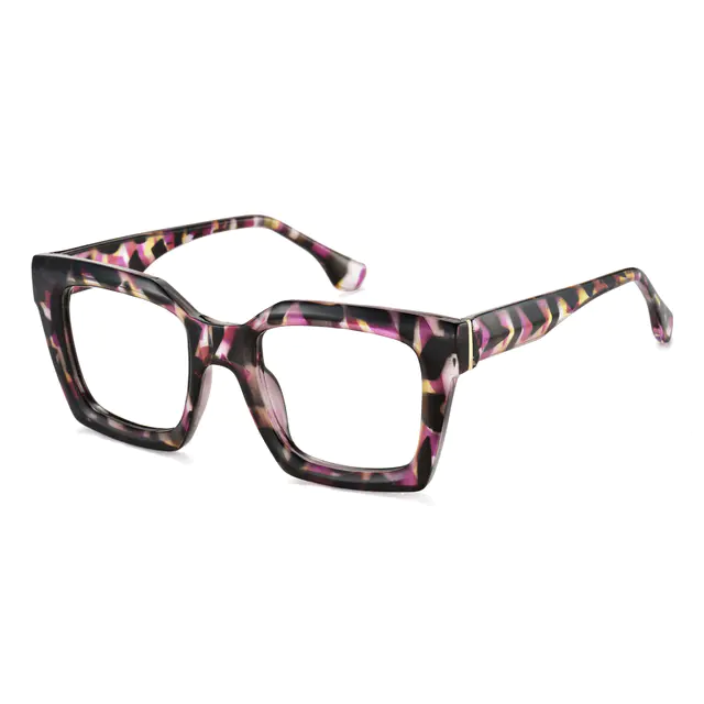 Square Purple/Tortoiseshell Eyeglasses