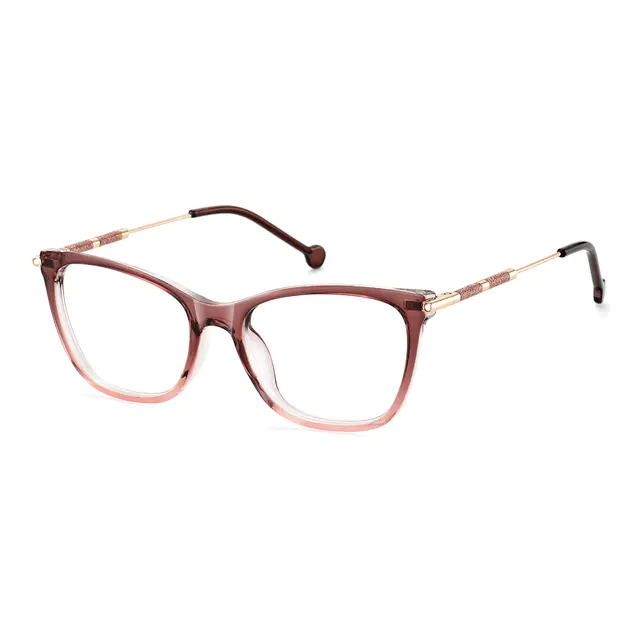 Rectangle Gradient Purple Eyeglasses
