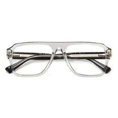 Square Transparent Gray/Black Eyeglasses
