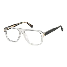 Square Transparent Gray/Black Eyeglasses