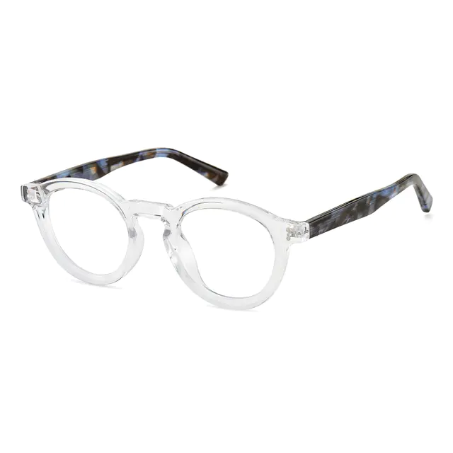 Round Clear/Tortoiseshell Eyeglasses