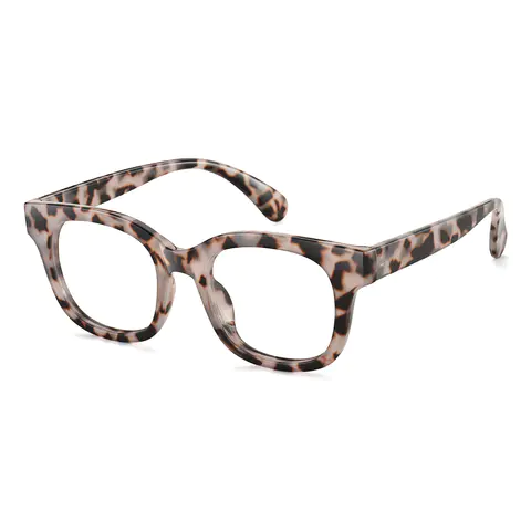 Square Ivory Tortoiseshell Eyeglasses