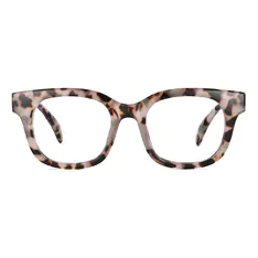 Square Ivory Tortoiseshell Eyeglasses
