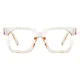 Square Amber Eyeglasses