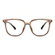 Square Transparent Brown Eyeglasses