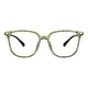 Square Transparent Olive Eyeglasses