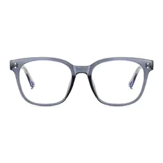 Square Transparent Blue Eyeglasses