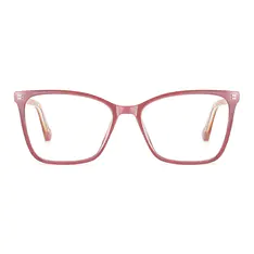 Square Transparent Pink Eyeglasses