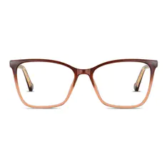 Square Gradient Brown Eyeglasses