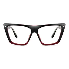 Square Black/Red Eyeglasses