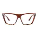 Square Transparent Brown Eyeglasses