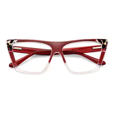 Square Gradient Red/Clear Eyeglasses