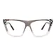 Square Transparent Gray Eyeglasses