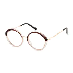 Round Brown/Clear Eyeglasses