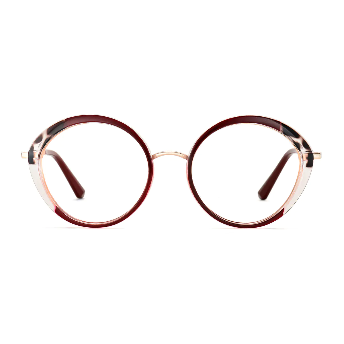 Round Red/Clear Eyeglasses