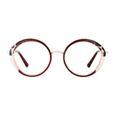 Round Red/Clear Eyeglasses