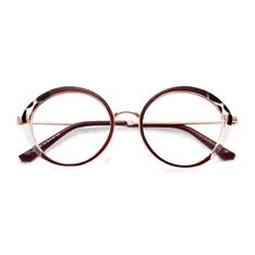 Round Red/Clear Eyeglasses