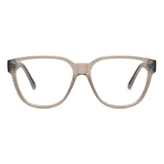 Square Transparent Brown Eyeglasses