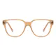 Square Transparent Beige Eyeglasses