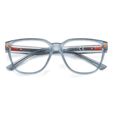 Square Transparent Blue Eyeglasses