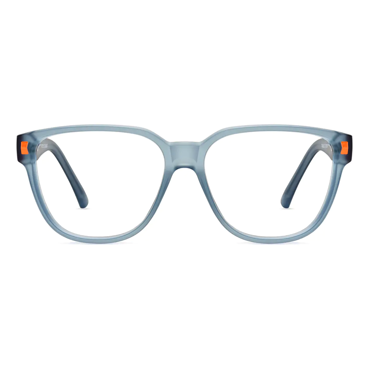 Square Transparent Blue Eyeglasses