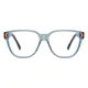 Square Transparent Blue Eyeglasses