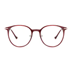 Round Transparent Red/Rose Gold Eyeglasses