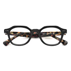 Round Black/Tortoiseshell Eyeglasses