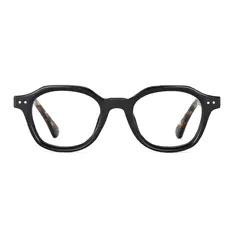 Round Black/Tortoiseshell Eyeglasses