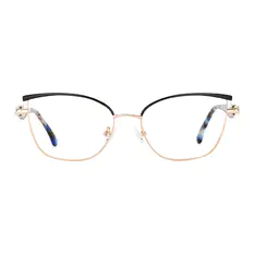 Cat-eye Gold/Black Eyeglasses
