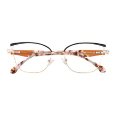 Cat-eye Gold/Brown Eyeglasses