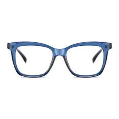 Rectangle Transparent Blue Eyeglasses