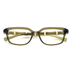 Rectangle Transparent Green Eyeglasses