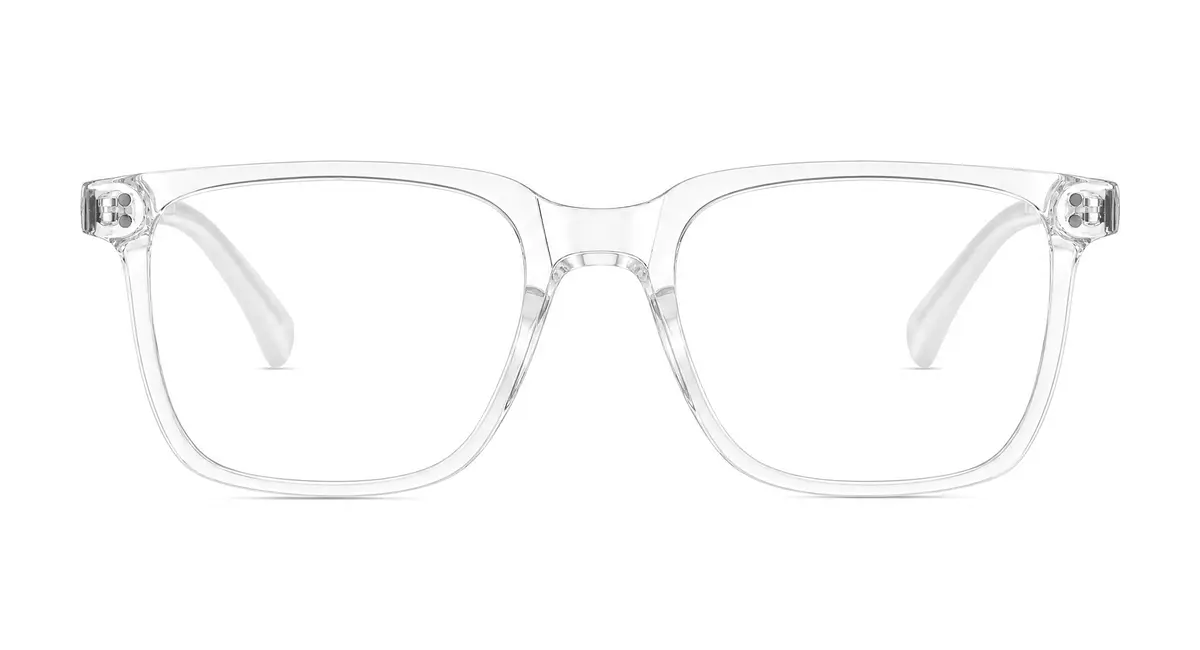 Rectangle Clear/White Eyeglasses