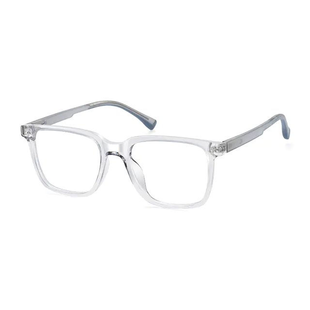 Rectangle Gray/Light Blue Eyeglasses