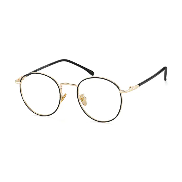 Round Gold Eyeglasses