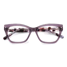 Cat-eye Transparent Purple Eyeglasses