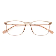 Square Light Brown Eyeglasses