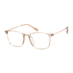Square Light Brown Eyeglasses