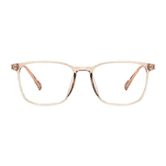 Square Light Brown Eyeglasses