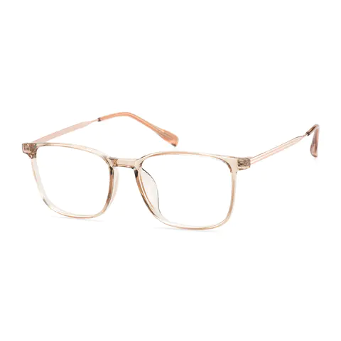 Square Light Brown Eyeglasses