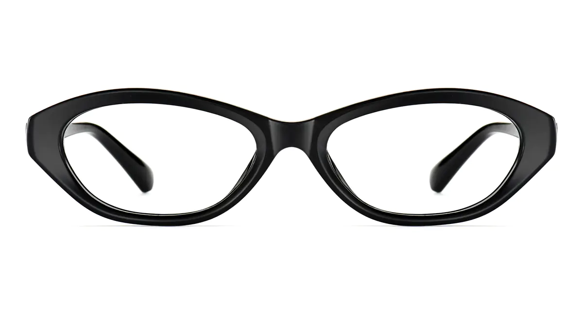 Oval Black Eyeglasses