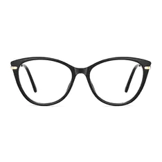 Cat-eye Black/Gold Eyeglasses