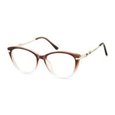 Cat-eye Gradient Brown/Gold Eyeglasses