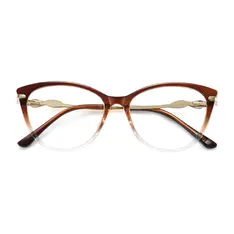 Cat-eye Gradient Brown/Gold Eyeglasses