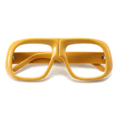 Geometric Yellow Eyeglasses