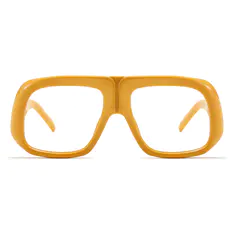 Geometric Yellow Eyeglasses
