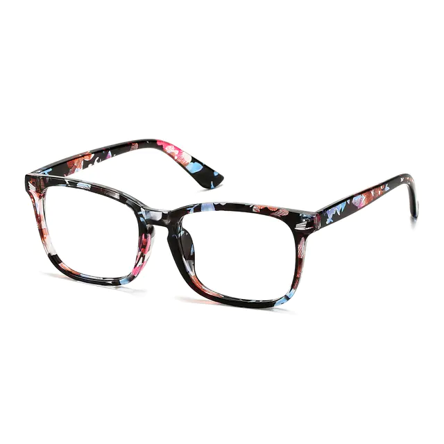 Rectangle Floral Eyeglasses