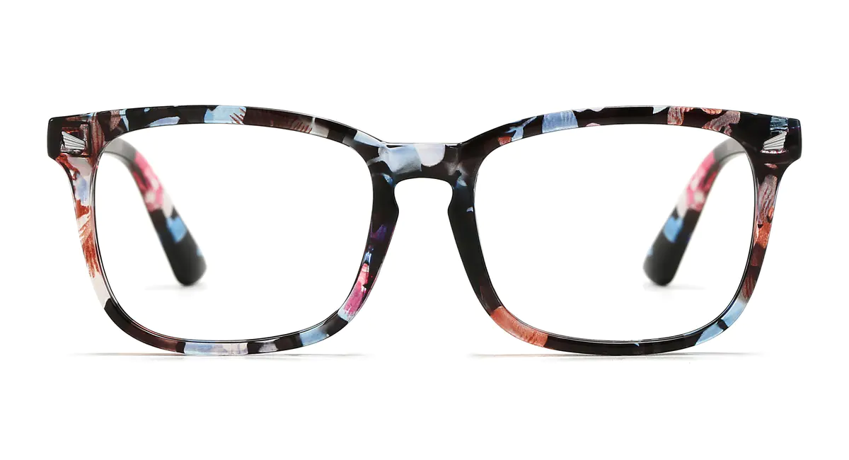 Rectangle Floral Eyeglasses